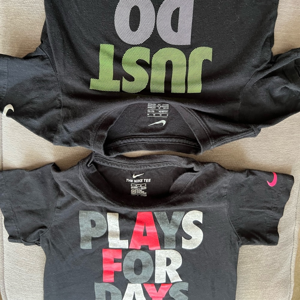 Nike boys black cotton tshirts size 5-6